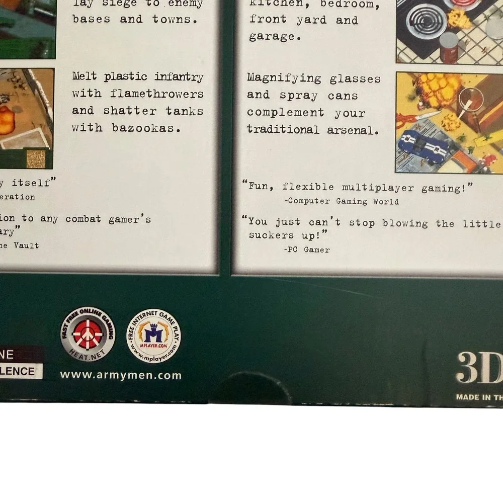 3DO Freedom Pack PC Game Bundle Army Men I & II Windows 95/98 Big Box Green New